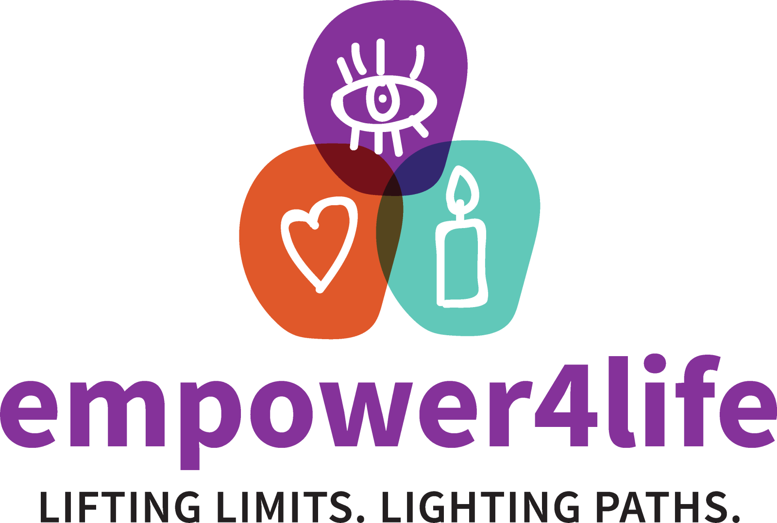 Empower4Life logo, Lifting limits. Lighting paths.